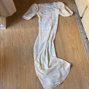 Stone Cold Fox Ivory Puff-Sleeve Maxi Dress